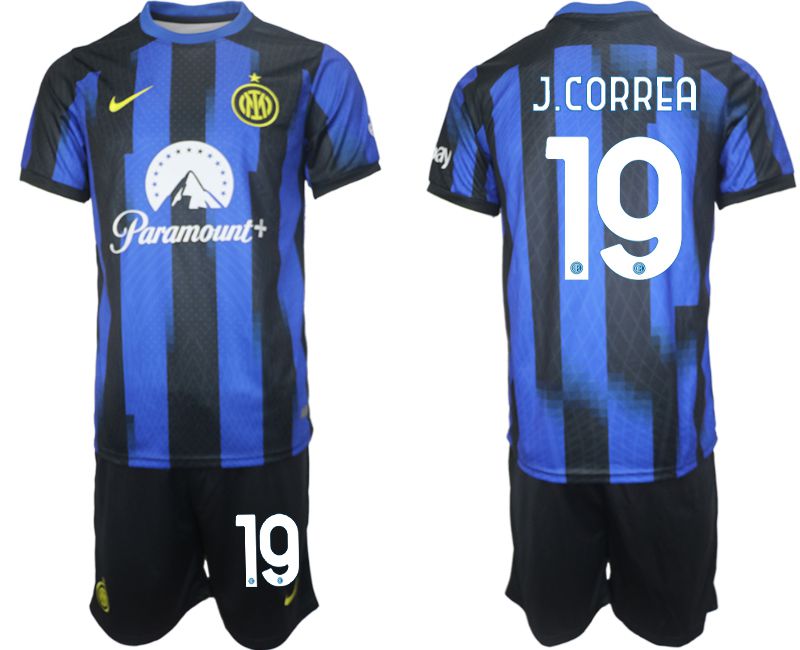 Men 2023-2024 Club Inter Milan home blue #19 Soccer Jersey